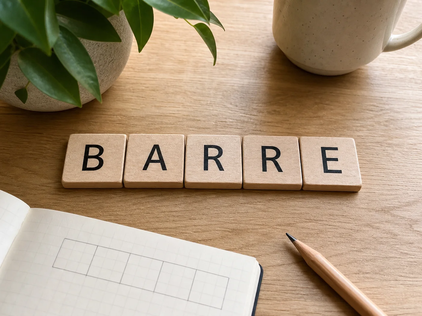 Anagramme BARRE, trouver les mots possibles avec ces cinq lettres
