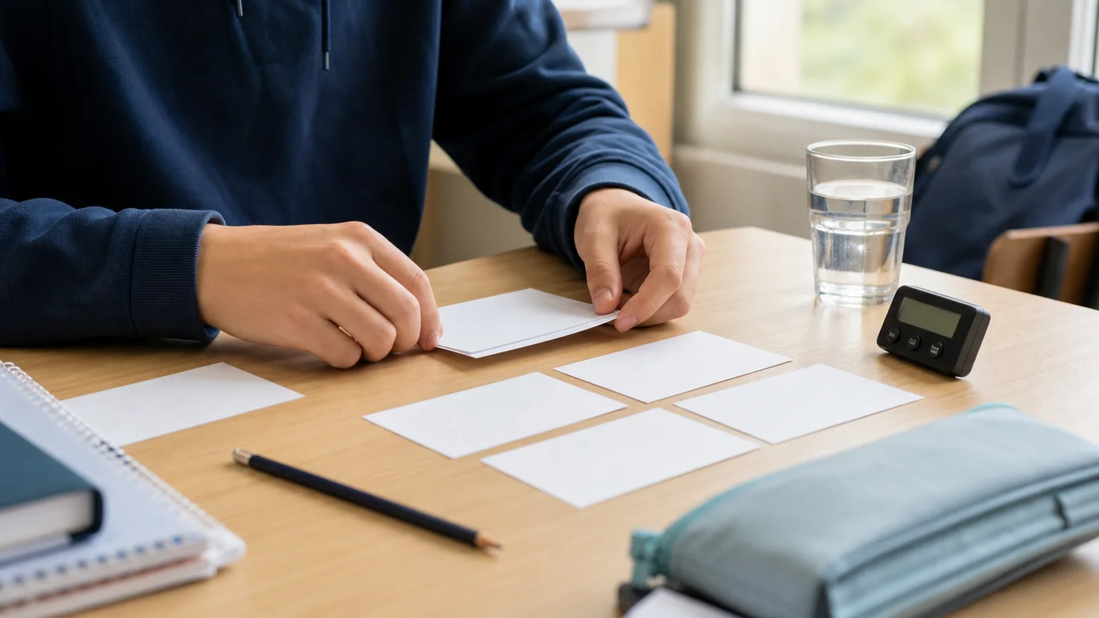 Cartes de notes pour préparer une courte prise de parole