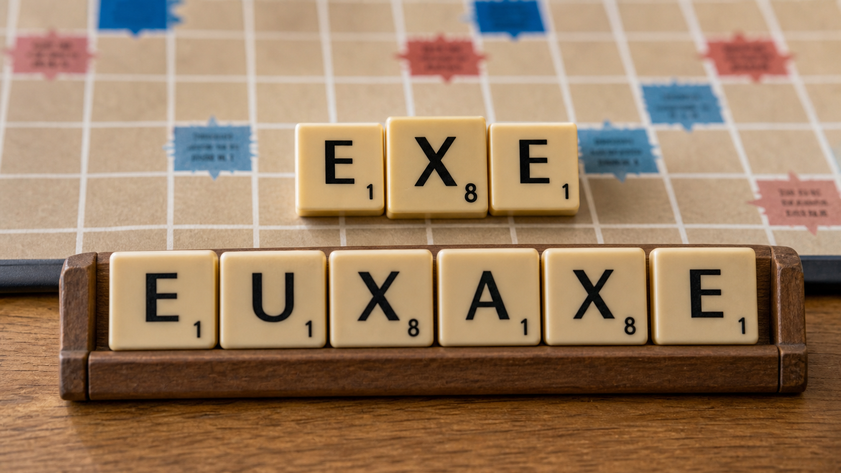 EXE au Scrabble: validité, score et alternatives avec X