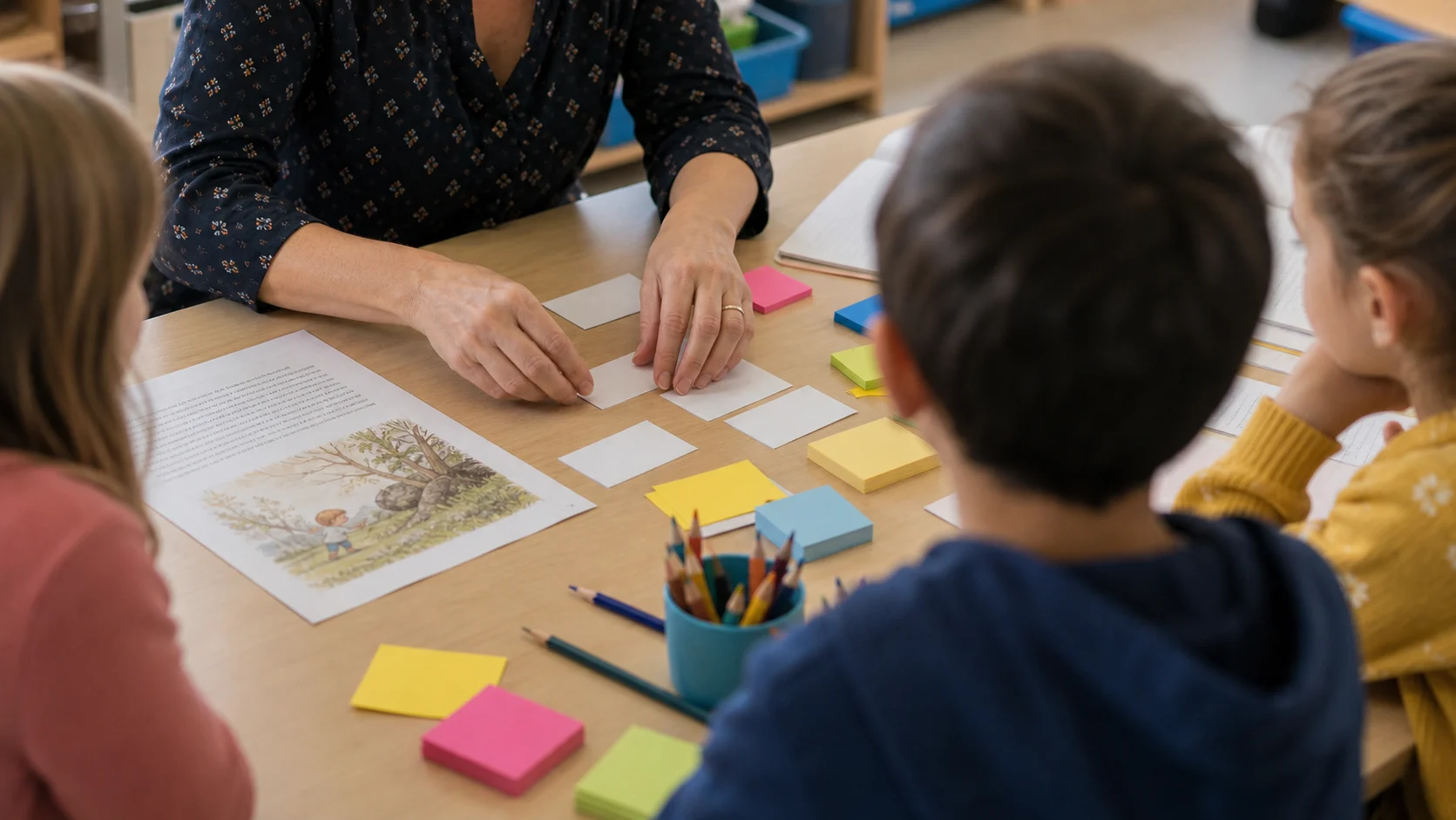 Cartes d’indices utilisées pendant une séance de lecture interactive